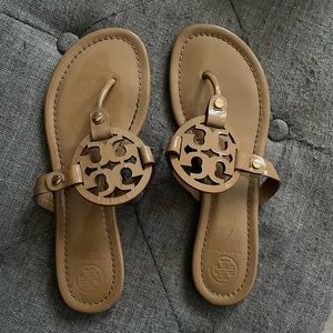 Tory Burch Miller Sand leather Sandals flip flops